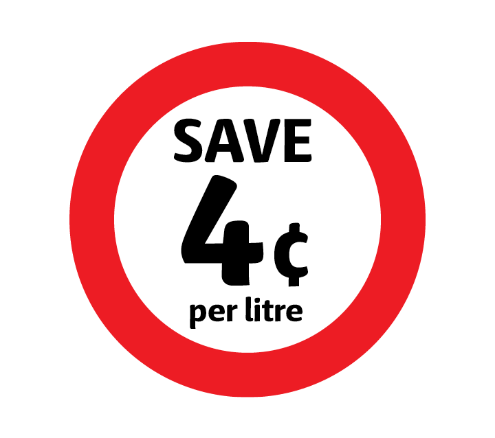 Petrol Discount Save 4c per litre offer